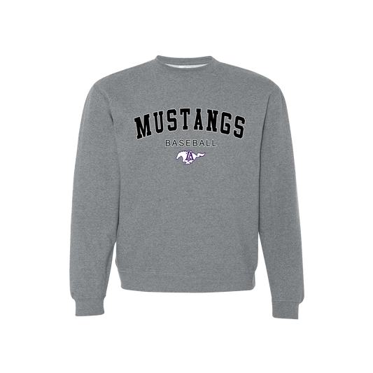 Mustangs Baseball Logo 80/20 Midweight Crew